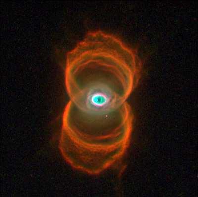 Planetary Nebula : Expanding envelope forms a ring nebula around the contracting C-O core.