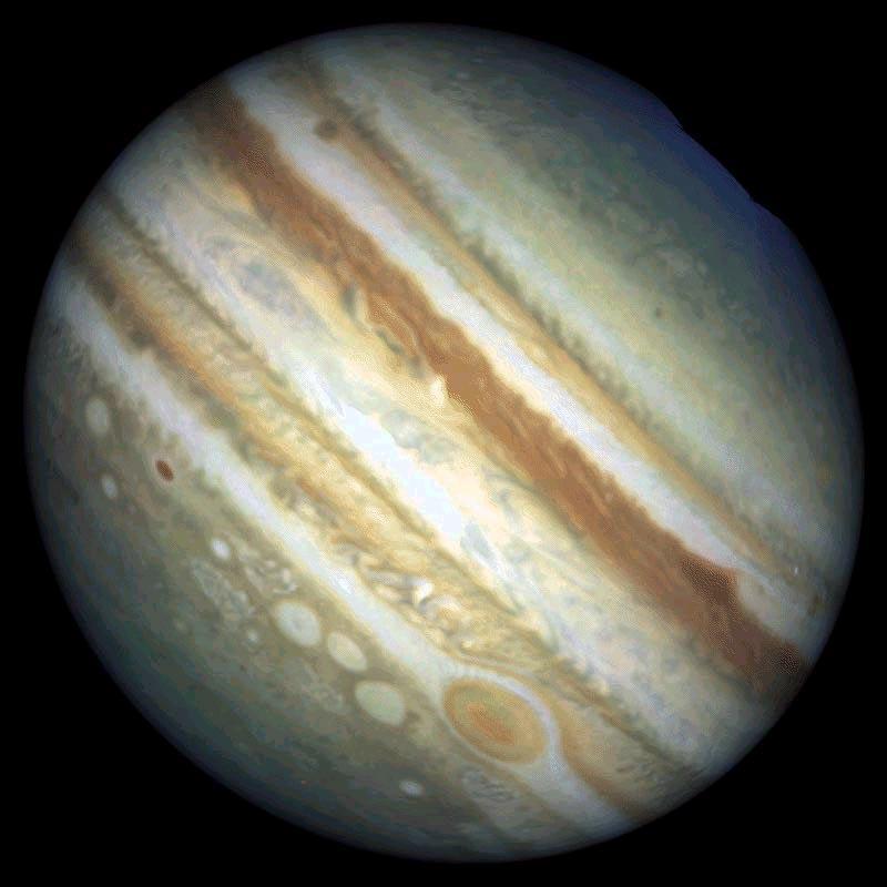 Jupiter Main constituents of gaseous atmosphere: Hydrogen: 90% Helium: 10% Methane (CH 4 ): 0.2% Ammonia (NH 3 ): 0.