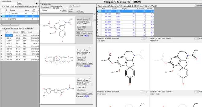 Molecular Structure Correlator (MSC): Another Tool to Evaluate and Confirm Possible Structures of the Compound empirical formula Selected fragment possible substructures corresponding to the