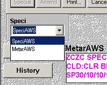 Reporting and Recording Message Type and Time WebConsole WebConsole will automatically code a message as either a METARAWS or SPECIAWS depending on the conditions detected by the automated