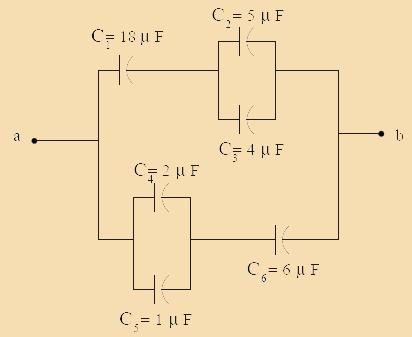 find the voltage across each capacitance if