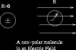 A polar molecule, which has a dipole moment in the absence of the electric field, gets its dipole