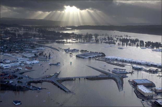 Flooding effects about 75 million people per year An aerial view of the