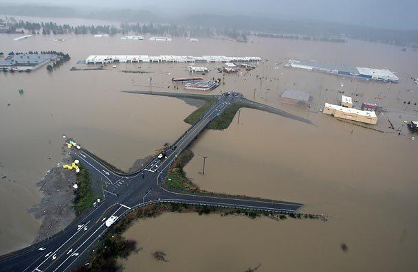 December 1-3, 2007 Flood New buildings west of I-5 at Chehalis, including a Wal-Mart (upper