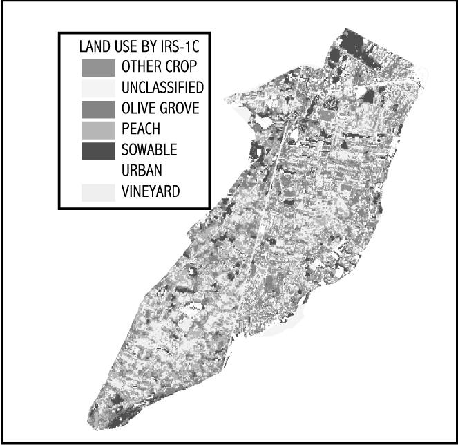 FIGURE 3. Land use map by high resolution remote sensing data.