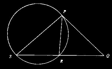 point Circle Geometry Pull Proof: <QPR = <PSR <Q is common By angle sum, third < in