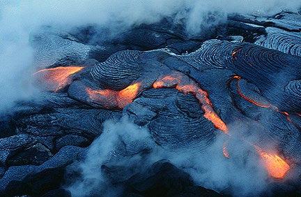 2. volcanic or extrusive- rocks that form when lava cools, (lava is the term that describes magma that reaches