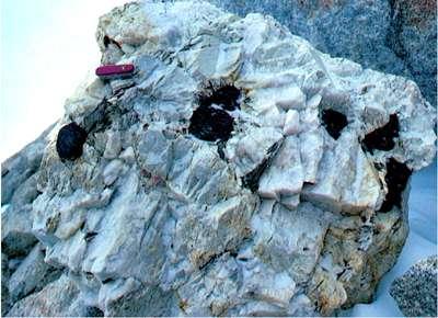 Special Igneous Textures A pegmatite is an extremely coarse-grained igneous rock