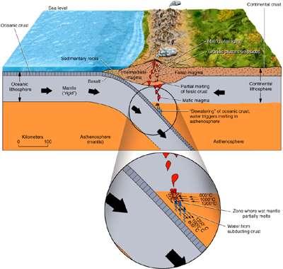 Igneous Activity and Plate Tectonics Felsic igneous rocks are commonly formed adjacent to