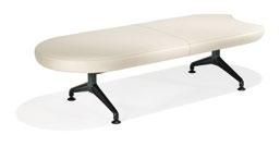 7300 WITHOUT CENTRAL BACKREST These compact-sized bench variations come in different shapes: rectangular, long oval (either with or without lateral cut-out), trapezoidal, or arc shaped.