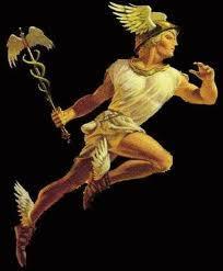 I. Hermes Zeus messenger god Fast winged sandals and helmet Magic wand called a