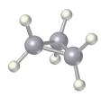 Cycloalkanes Carbons can also bond together to form rings Rings with only C s, H s and single bonds are called cycloalkanes Cycloalkanes have the general formula C n H 2n The smallest is cyclopropane