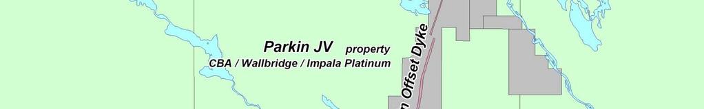 PARKIN JV Ni Cu Cu PGE Sudbury Mining Camp PROPERTY Large 9 x 3km, Optioned to Wallbridge and
