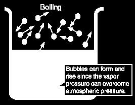 Boiling Point If the temperature of the liquid is increased, the equilibrium vapor pressure also increases Finally, the boiling point is