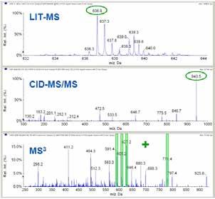 Samples were desalted using reversed phase cartridges (Oasis HLB 3 cm3, Waters) and fractionated using an MCX cartridge with elution at ph 5.5 using a methanol/acetate buffer mixture (Waters).