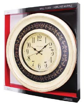 antique cream finish wall clock (2"