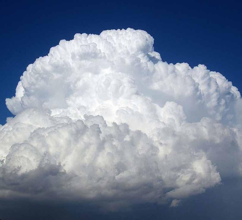 This is a cumulus cloud. Cumulus clouds are the puffiest clouds.