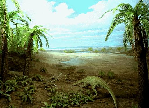 It also brings the 1st mammal-like animals, flying reptiles, primitive crocodiles, turtles, and frogs. Pangea forms and breaks up in the Triassic as well.