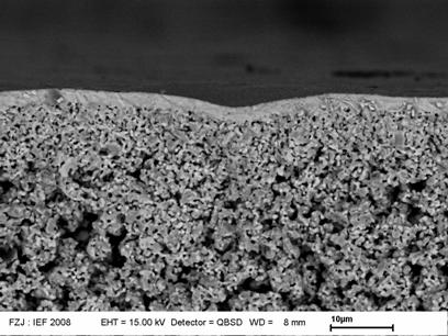 sol (+ firing 1300 C) * bar = 2 µm Surface 8Y  bar
