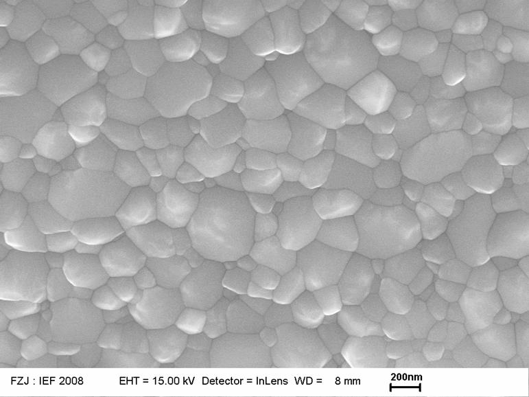 Novel membranes for advanced SOFC s Detail 8Y 2 membrane after firing at 1200 C Coating with ultra-fine suspension Coating