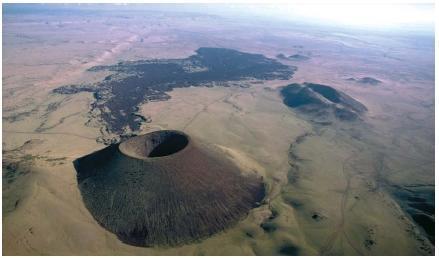 Volcanic Types 2) Cinder Cones Cinder cone is made of solid fragments ejected from