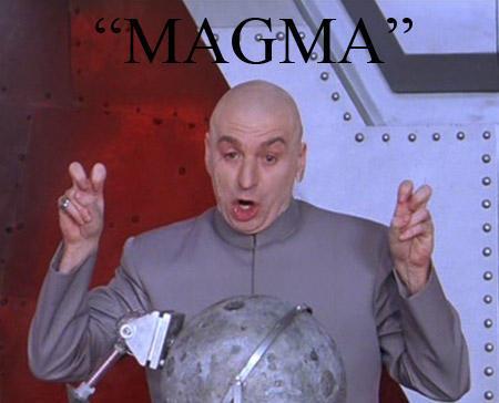 The magma that reaches