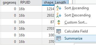 Add the fields LENGTHKM and shape_length and the statistic type SUM. Make sure that the Case field is blank and run.