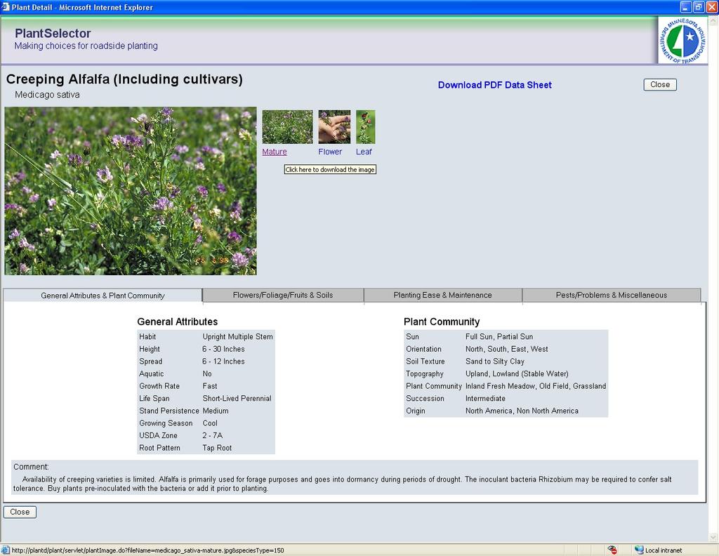 How to print and save a list of plants 1. Obtain a list of plant species by one of the following methods; a site-based and/or plant-based search, a plant-name search, or using the Plant Index. 2.