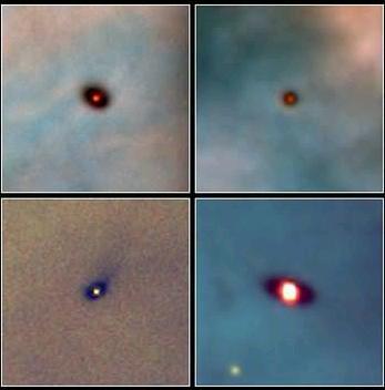 visible light infrared protostars not seen in visible light Radiation evaporates the surface,