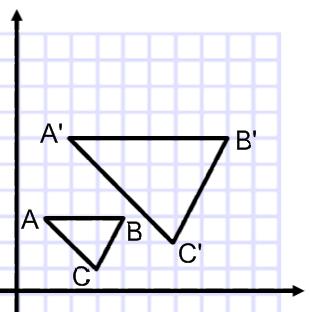 7. Determine the scale factor of the given dilation from point O? 1) 2/3 2) 2/5 3) 3/2 4) 5/2 ' O 2 cm C' 3 cm C *8.
