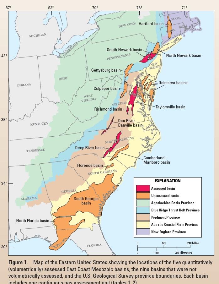 Note the unassessed basins such as the Cumberland- Marlboro