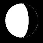 sunlight. The fraction of the moon's disk that is illuminated is decreasing.