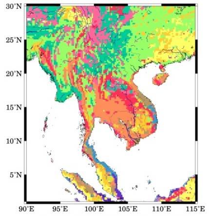 Future Changes of Annual 15-days Rainfall in Mekong