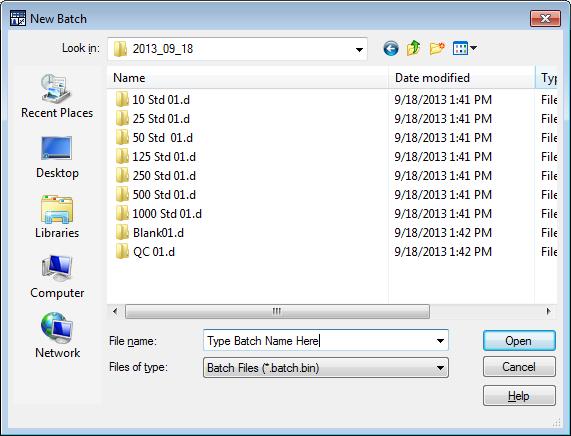 Creating a Batch for Processing Batch-at-a-Glance 1) File > New Batch 2) Create the batch in the directory in which the
