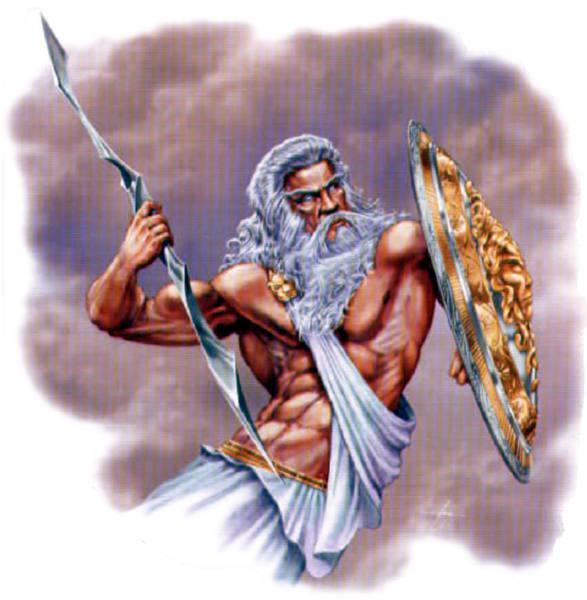 Zeus: Ruler of all gods and man. When Zeus defeated his father Cronus, he and his brothers drew lots for their share of the universe.