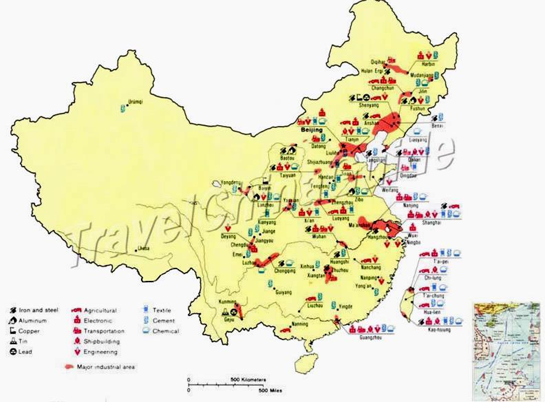 Major Industrial Areas near Beijing