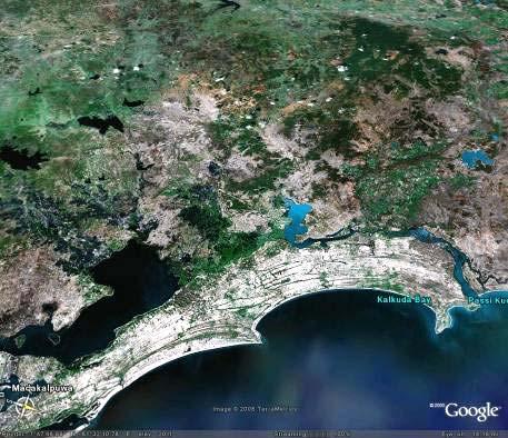 2004 -Tsunami The landscape of the Bay of Taranto shows
