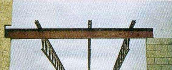 APPLICATIONS (continued) A steel beam is used to support roof joists.