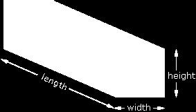 determined mathematically by performing the following calculation (length x width x