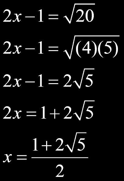 Slide 61 / 200 Slide 62 / 200 Solve for z: z² = 49 z = ± 49 z = ±7 A quadratic equation of the form x 2 = c
