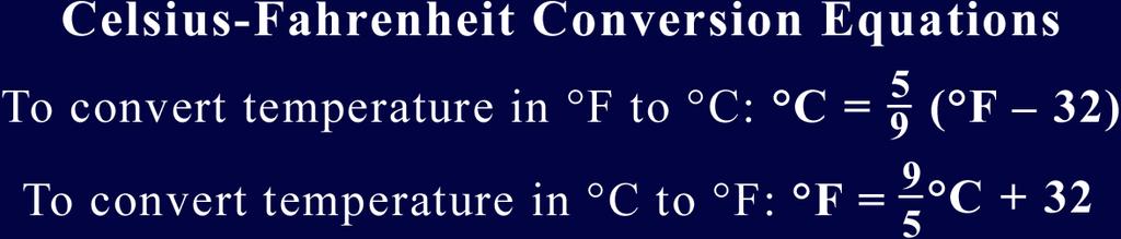 1 Temperature and Thermal Energy Temperature Commonly used