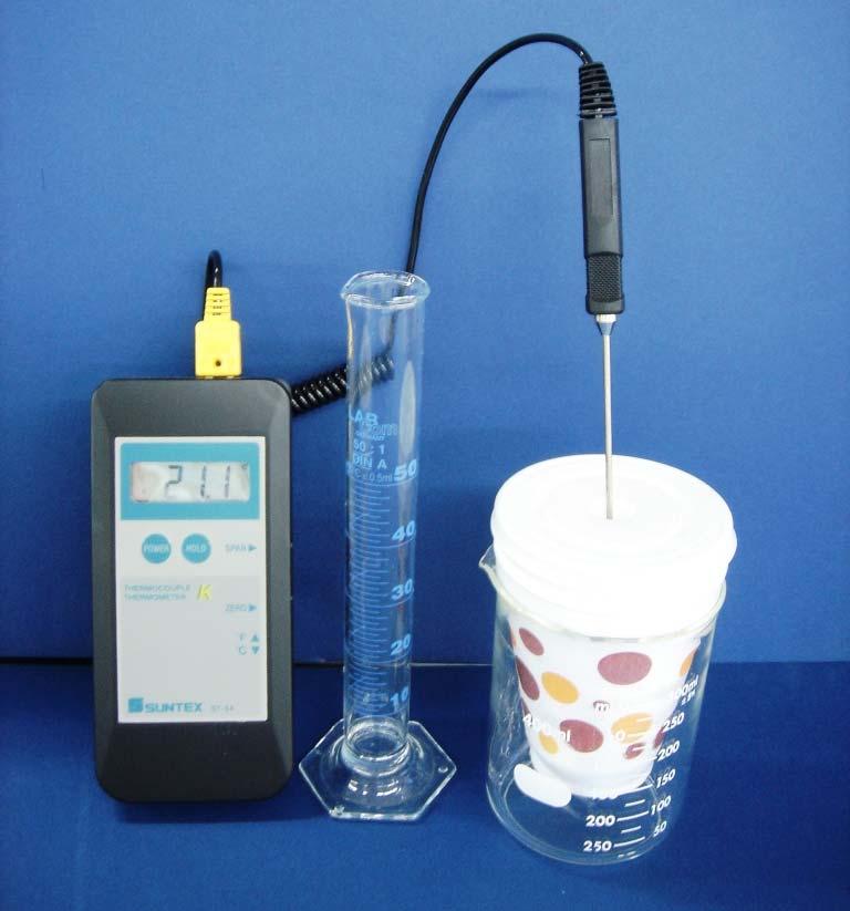 Procedure 1: Determine the Heat Capacity of Calorimeter Measure 50 ml cold water into calorimeter Wait 3 min till