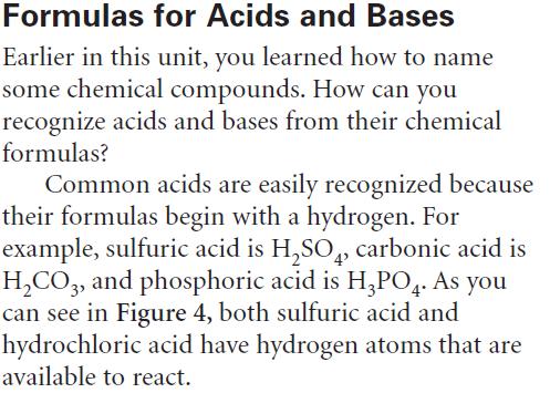 Formulas of Acids Formulas of Bases p. 295 #3 & 4 p. 295 #3 & 4 p.295 #3&4 p.