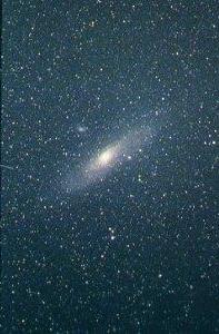 ANDROMEDA Andromeda lies away from our galaxy's plane, and lets us see the inhabitants of intergalactic space. M-31, 32, & 110 The Great Galaxy in Andromeda and its companions.