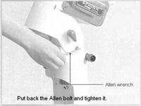 (6) Replace the Allen bolt to its original position and tighten it securely with the Allen wrench.