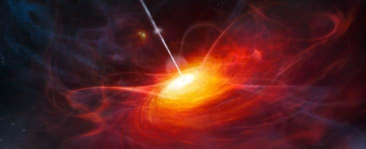 Quasars Luminosity from hot gas in the accretion disk,