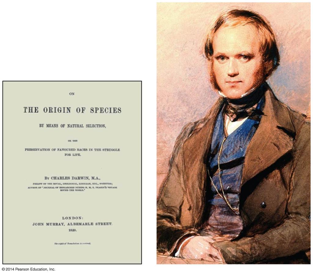 Charles Darwin published On the Origin of Species by Means of Natural Selection in 1859 Darwin made two