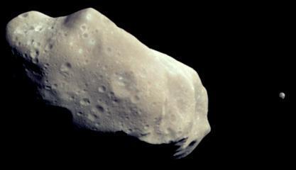 2. Image courtesy of Galileo Project, JPL, and NASA The image above was taken by the Galileo spacecraft as it visited the asteroid belt on its way to Jupiter.