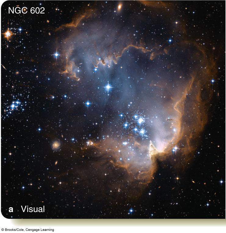 For each slide: Q1=3pts, Q2,3=6pts, Q4=8pts Slide Section 24. (T/F) The glowing orange gas in this picture is an example of an emission nebula. 25.