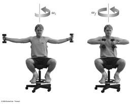 Example - Angular Momentum 1. A student sits on a rotating stool holding two 3.0-kg objects. When his arms are extended horizontally, the objects are 1.